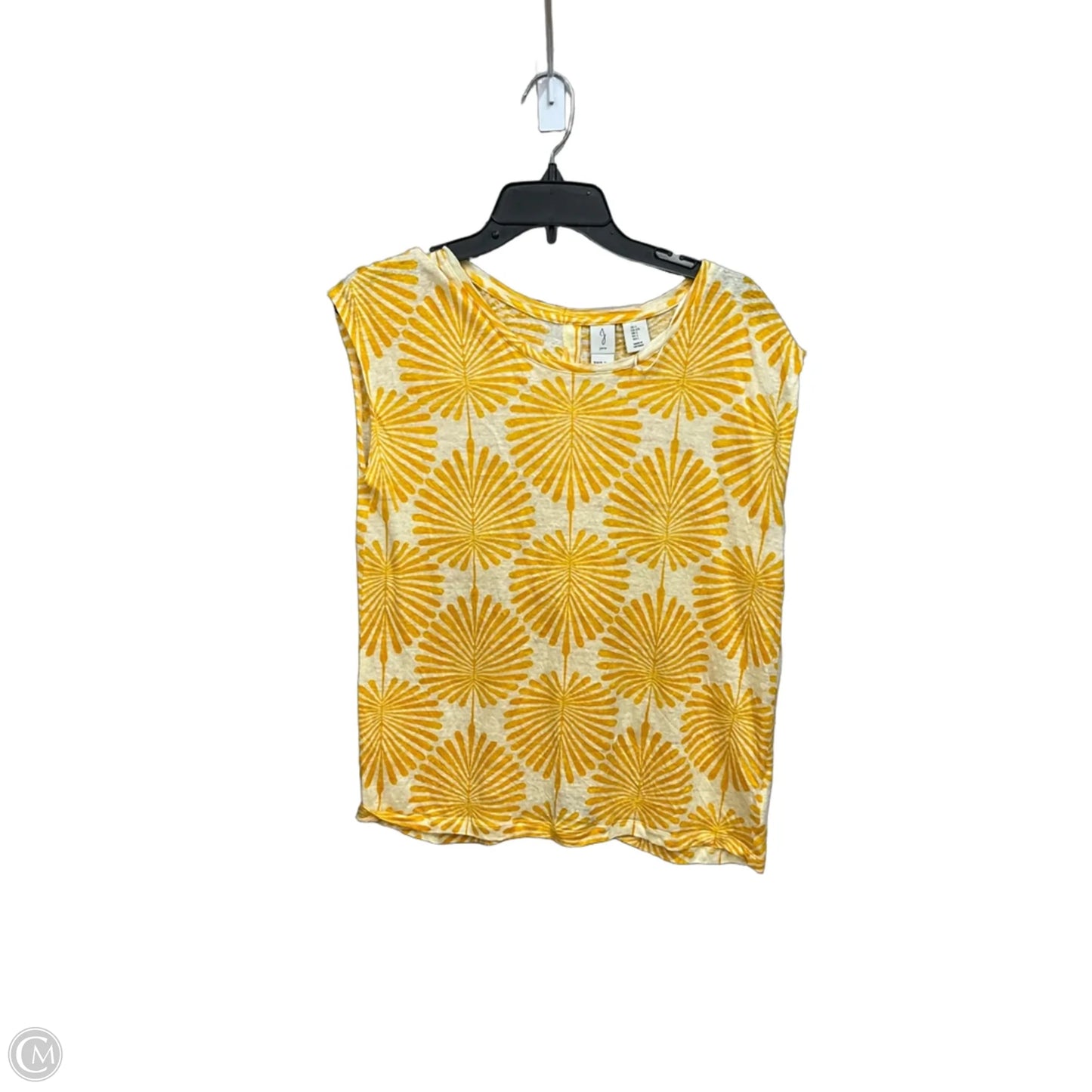 Top Sleeveless By Joie In Yellow, Size: L
