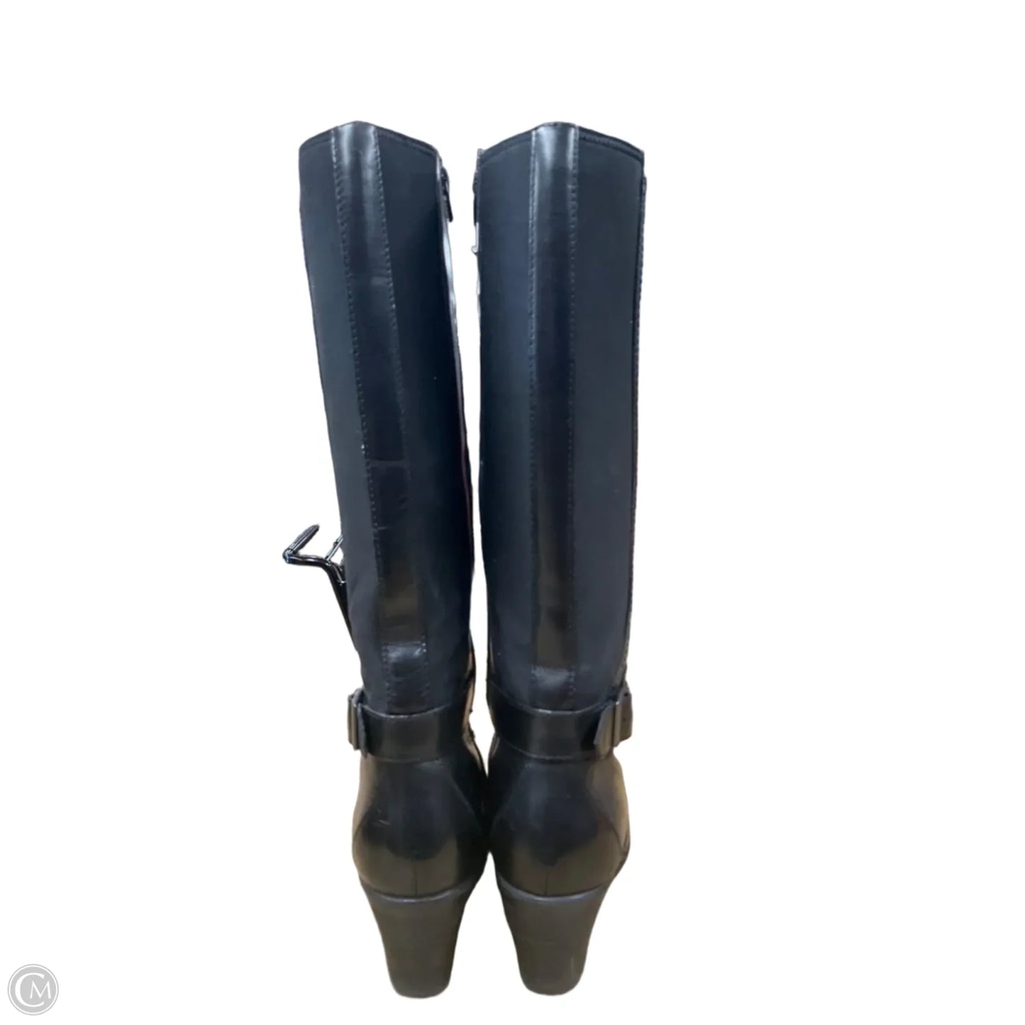 Boots Mid-calf Heels By Clarks In Black, Size: 8