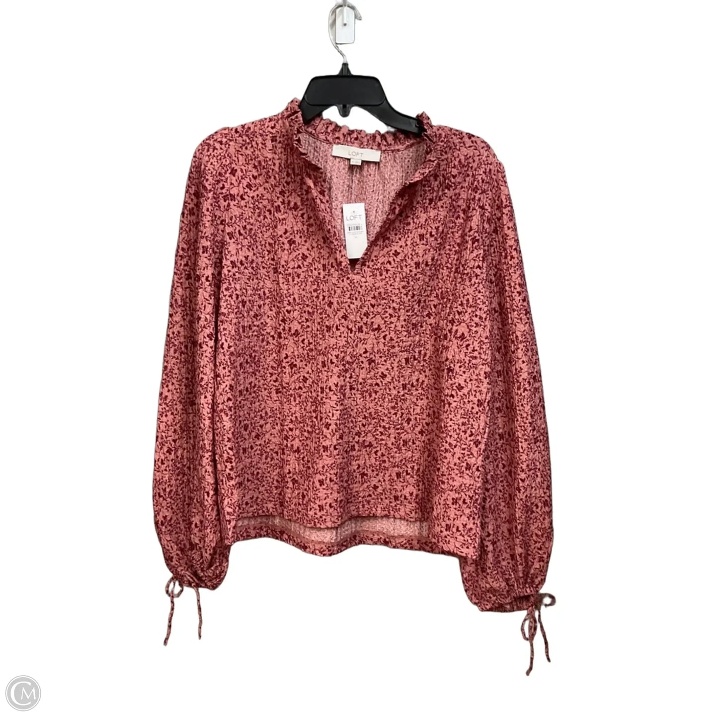 Top Long Sleeve By Loft In Pink, Size: M