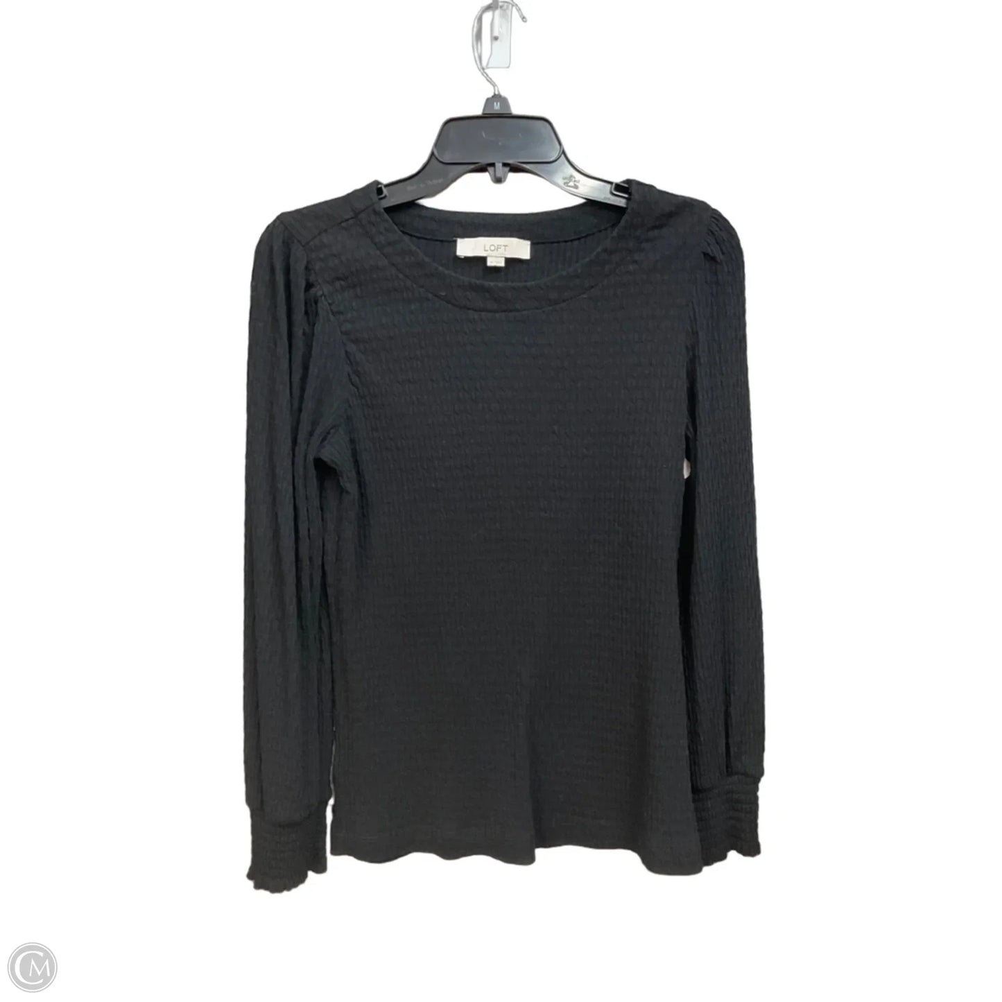 Top Long Sleeve By Loft In Black, Size: M