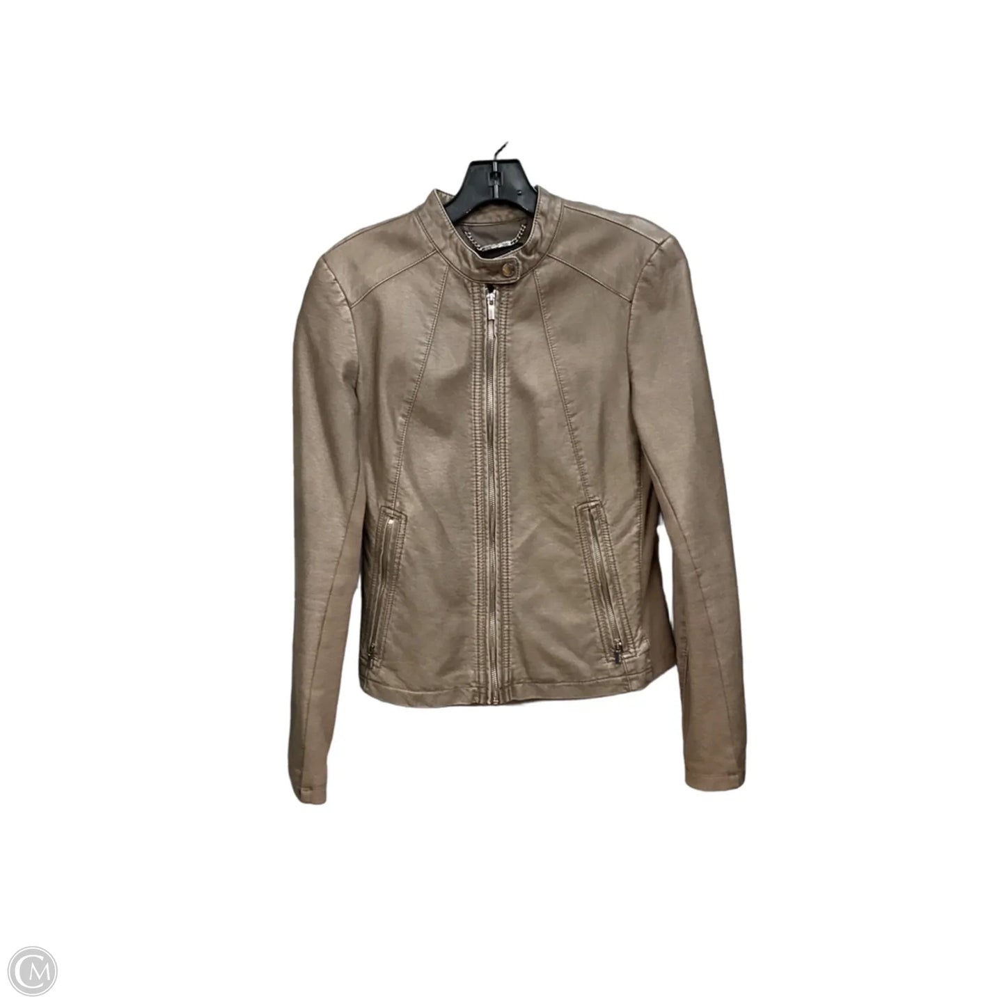 Jacket Moto By Express In Beige, Size: S