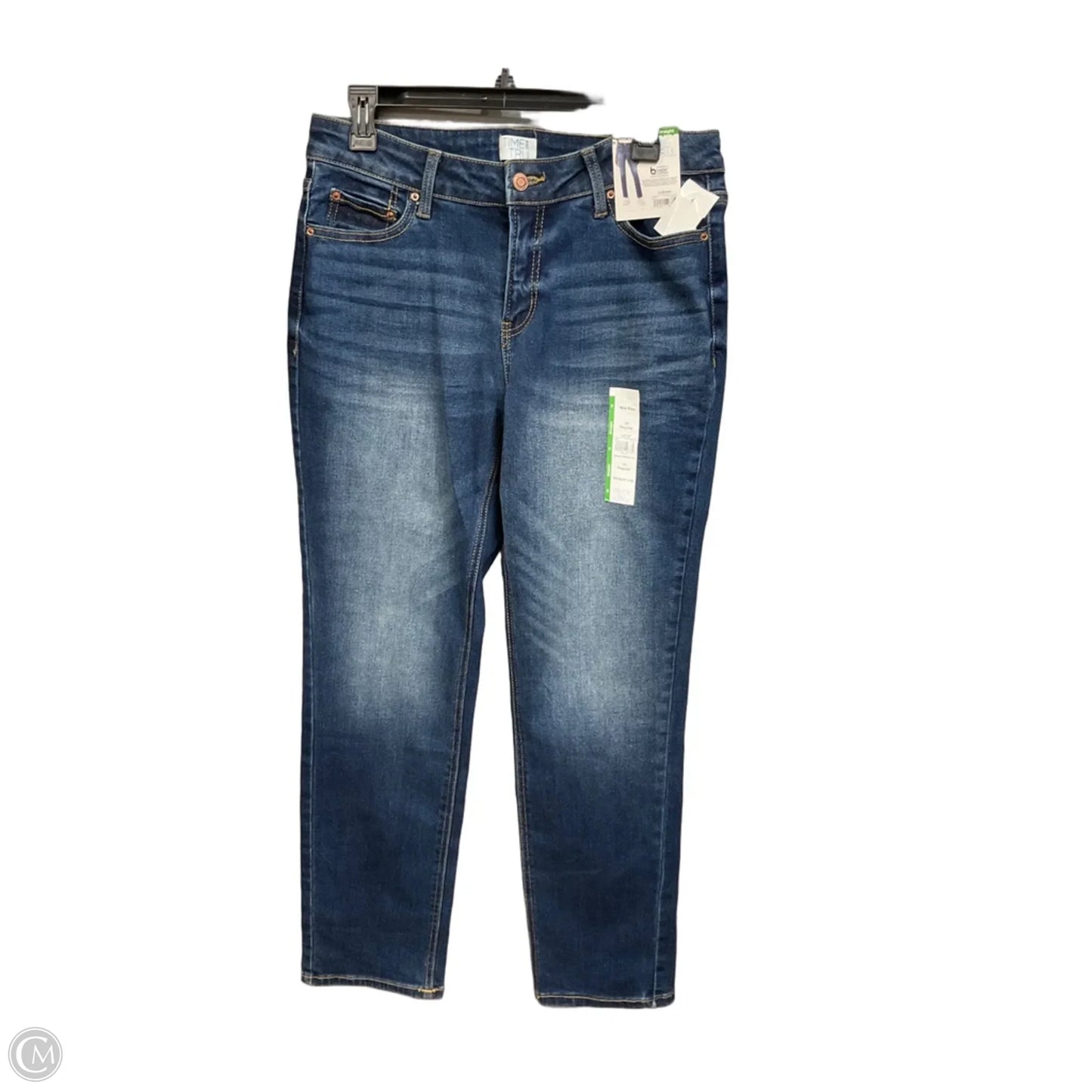 Jeans Straight By Time And Tru In Blue Denim, Size: 10