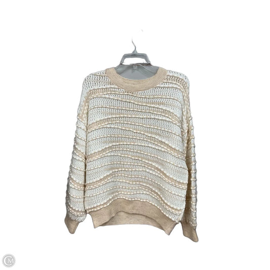 Sweater By Anthropologie In Tan, Size: L