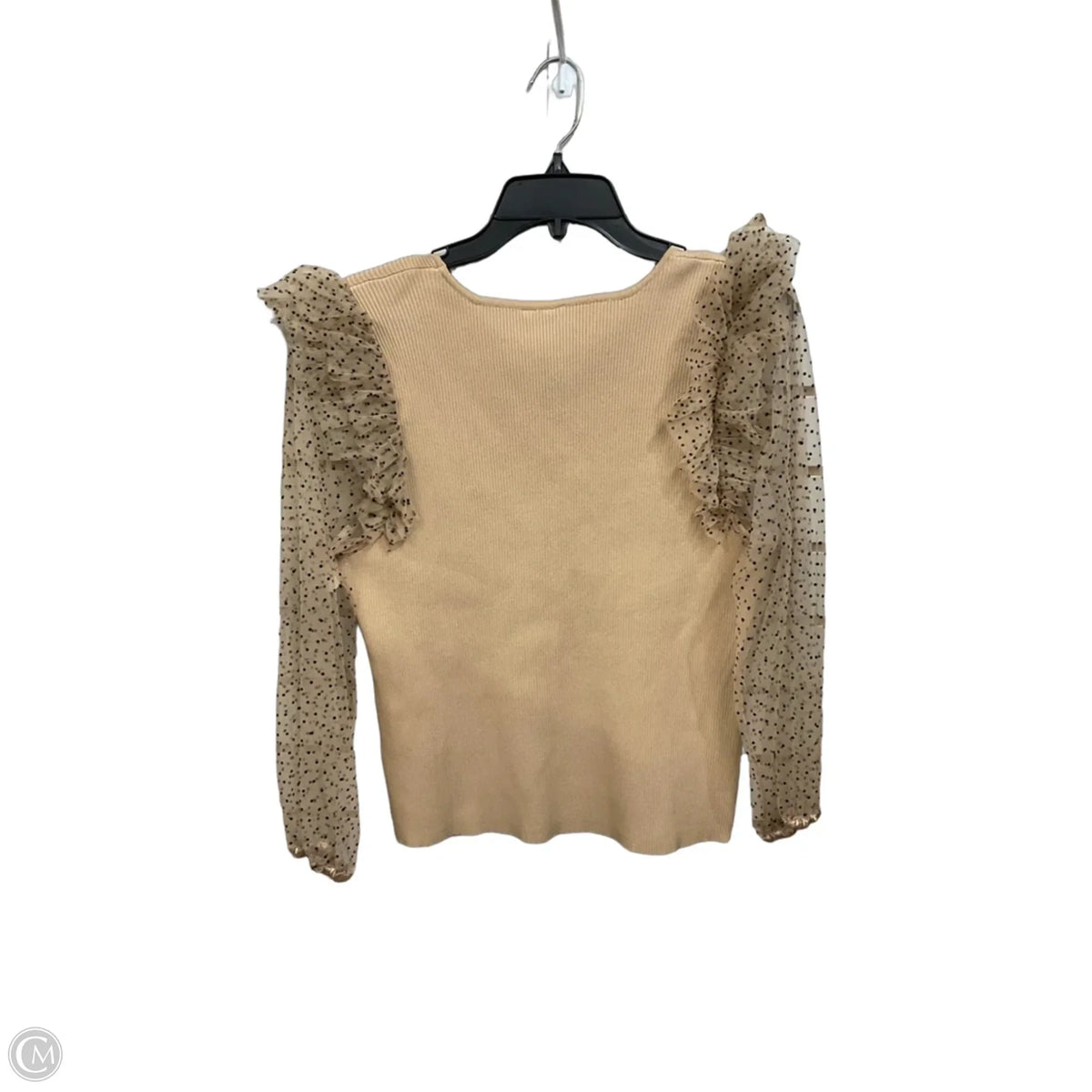 Top Long Sleeve By Dolan Left Coast In Tan, Size: 1x