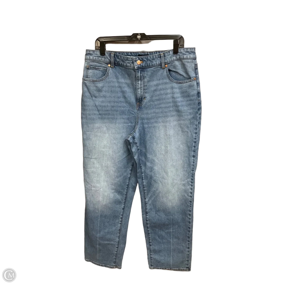 Jeans Straight By Talbots In Blue Denim, Size: 16