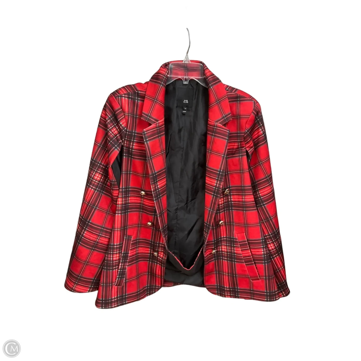 Poncho By River Island In Plaid Pattern, Size: Xxl