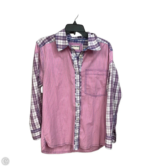 Top Long Sleeve By We The Free In Plaid Pattern, Size: S