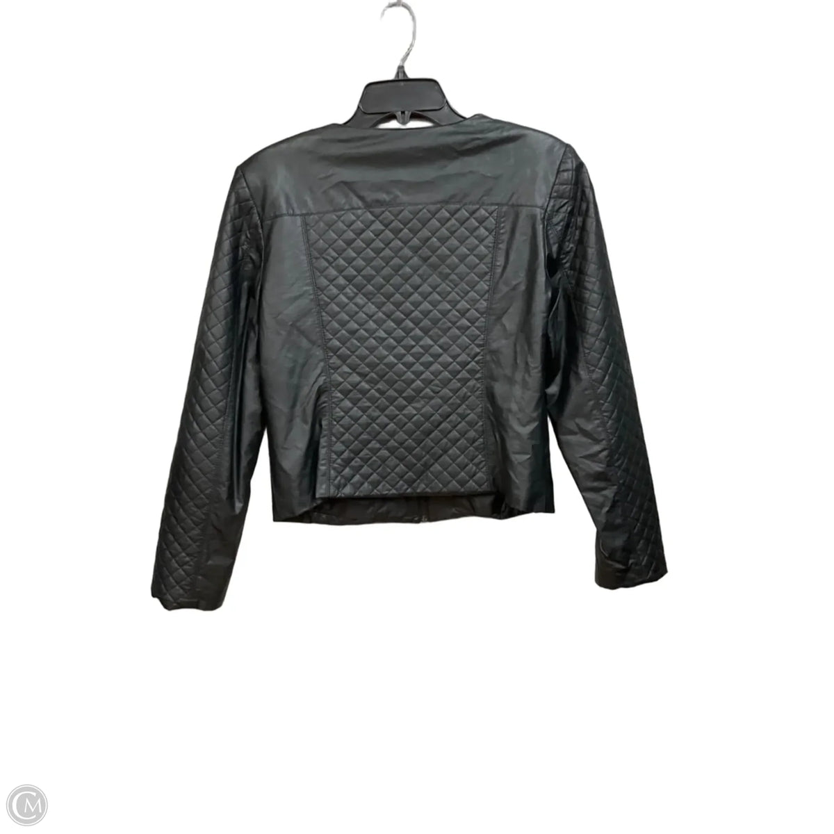 Jacket Leather By Ellen Tracy In Black, Size: S