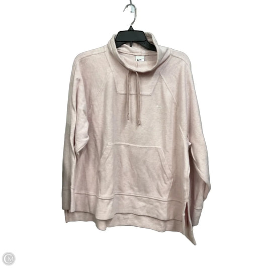Athletic Sweatshirt Collar By Nike Apparel In Pink, Size: L