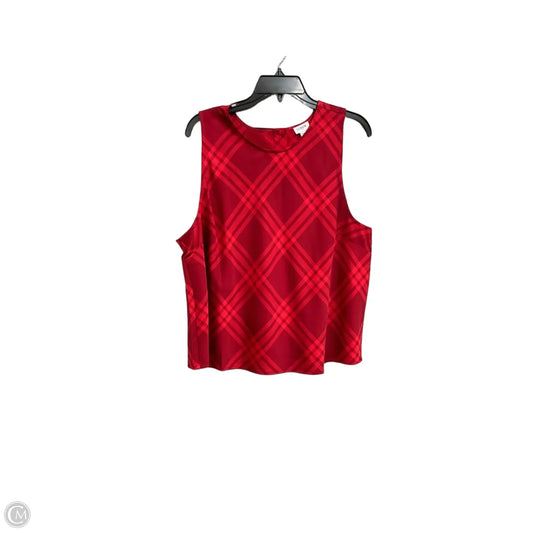 Top Sleeveless By J. Crew In Plaid Pattern, Size: Xxl
