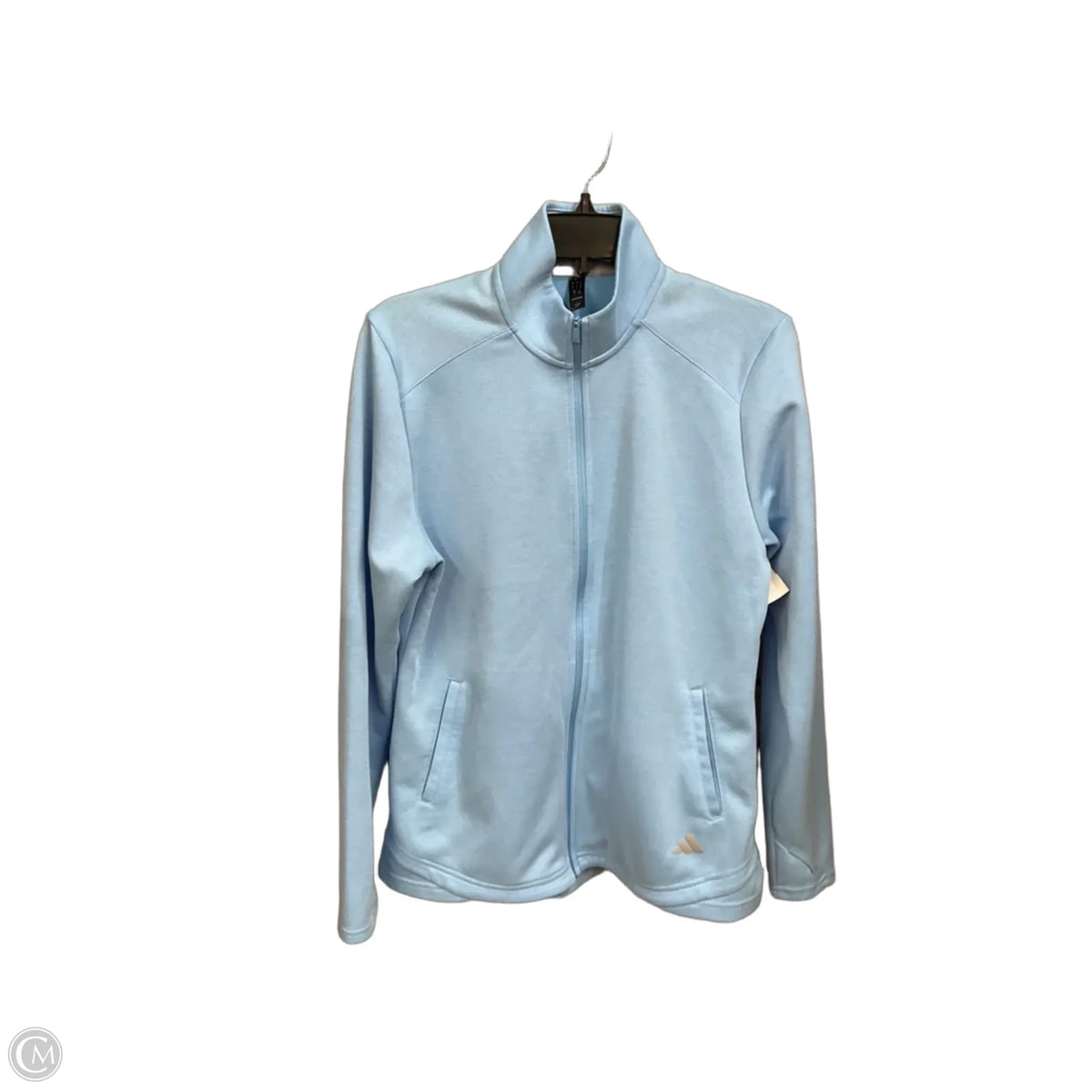Athletic Jacket By Adidas In Blue, Size: L