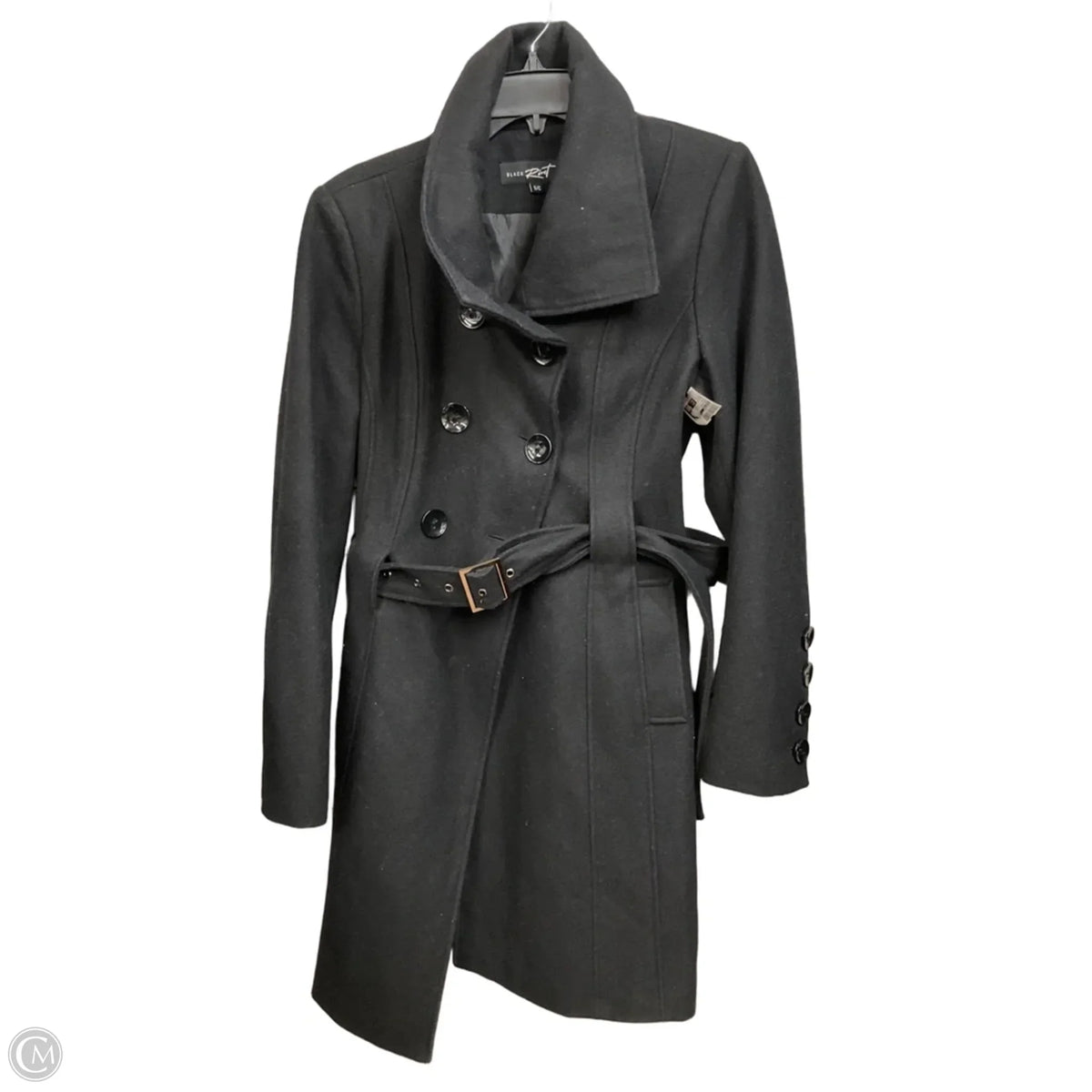 Coat Peacoat By Black Rivet In Black, Size: S