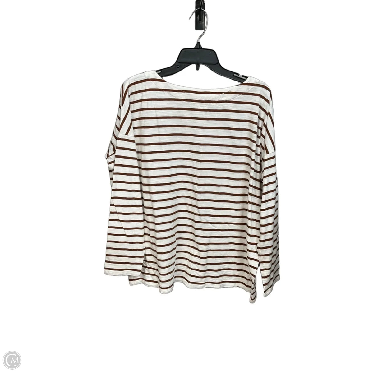 Top 3/4 Sleeve By J. Jill In Striped Pattern, Size: L