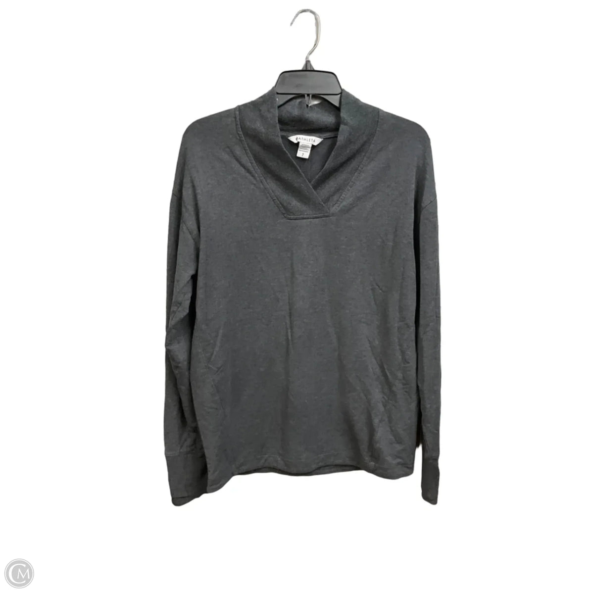 Top Long Sleeve By Athleta In Grey, Size: S