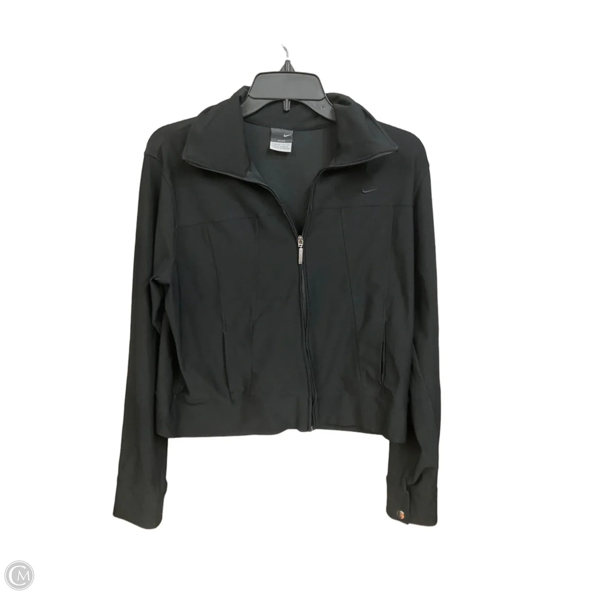 Athletic Jacket By Nike Apparel In Black, Size: L