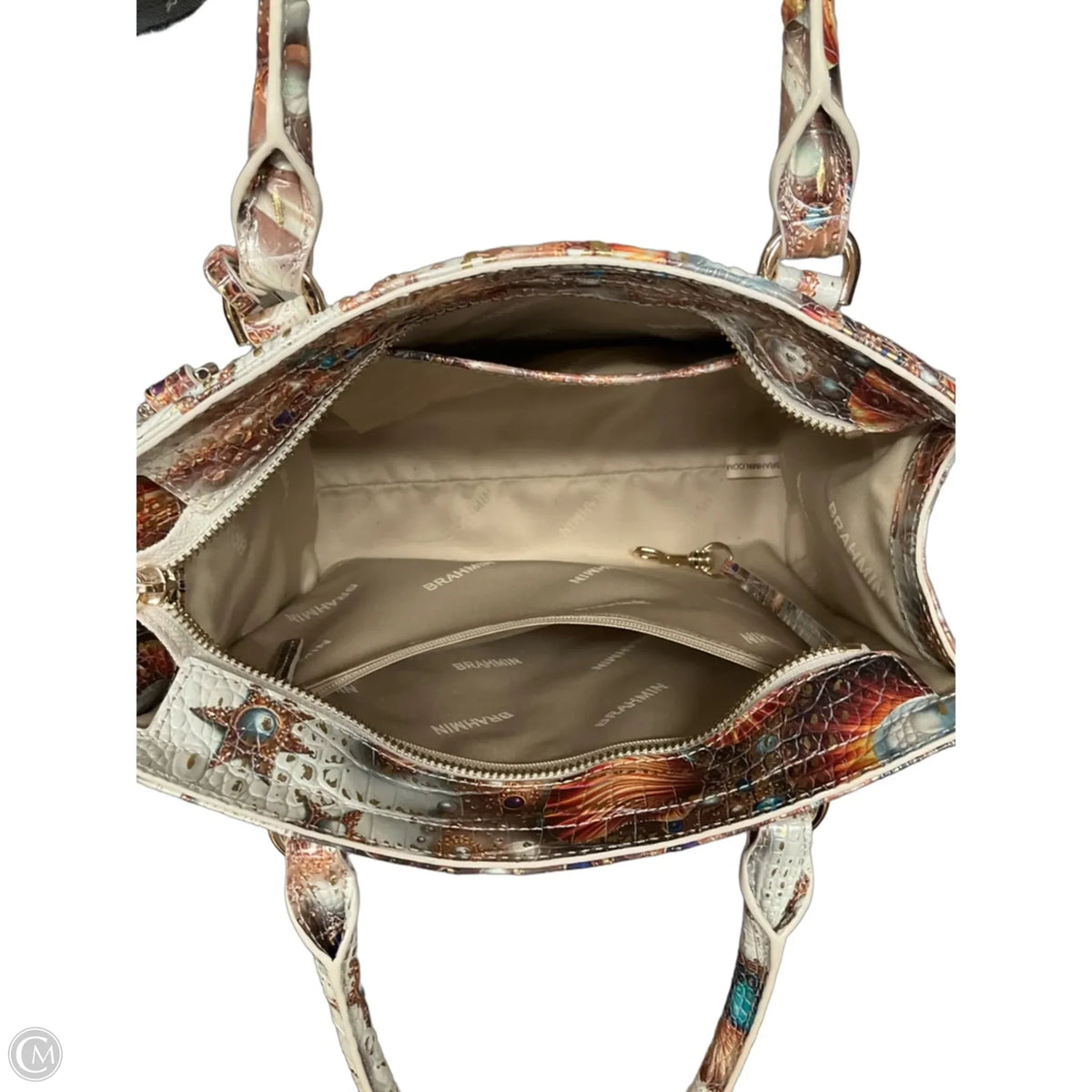 Handbag Designer By Brahmin, Size: Medium