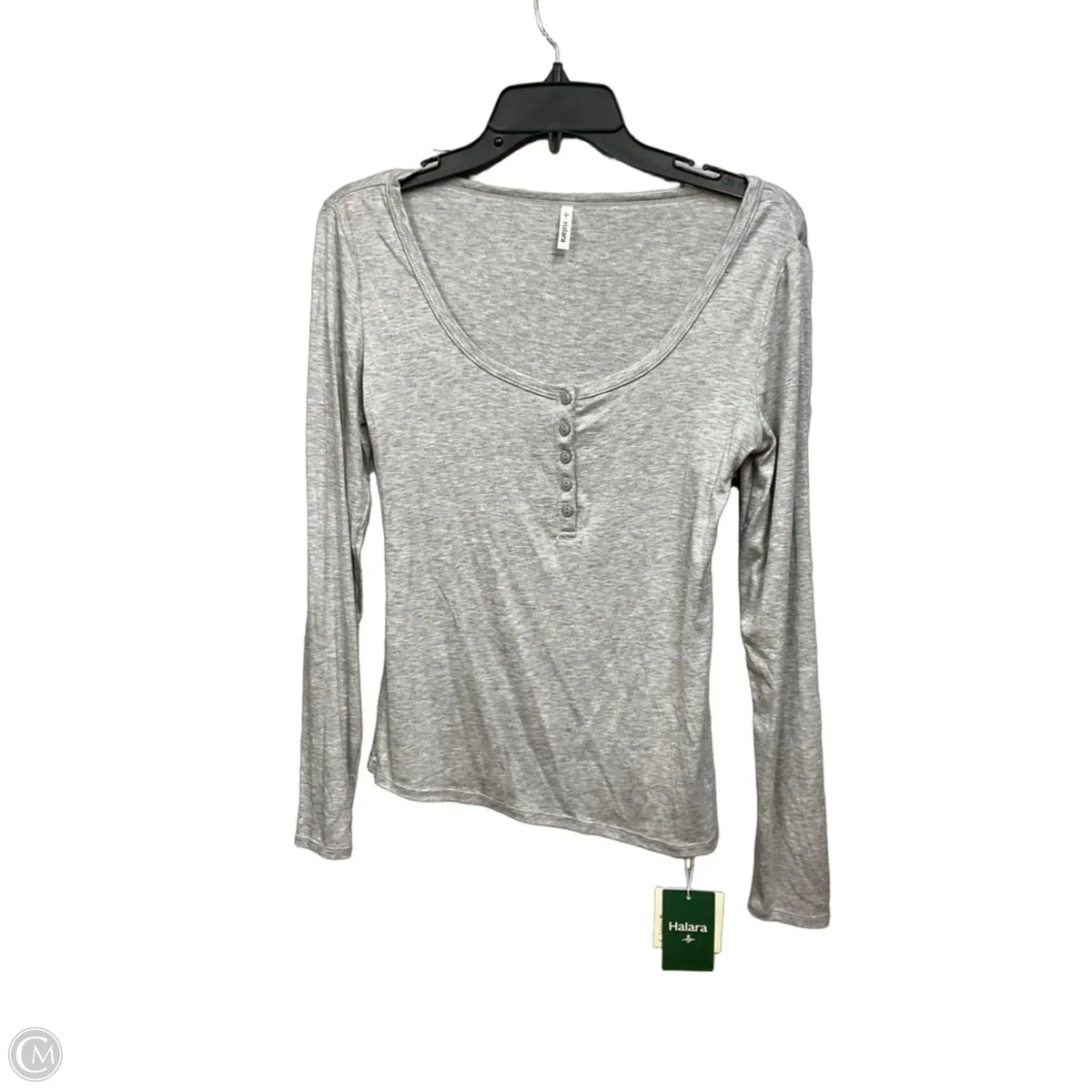 Top Long Sleeve By Halara In Grey, Size: M