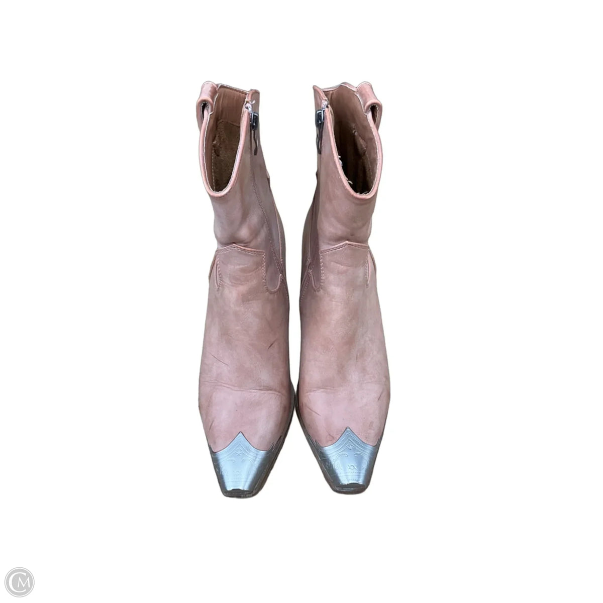 Boots Ankle Heels By Clothes Mentor In Tan, Size: 9