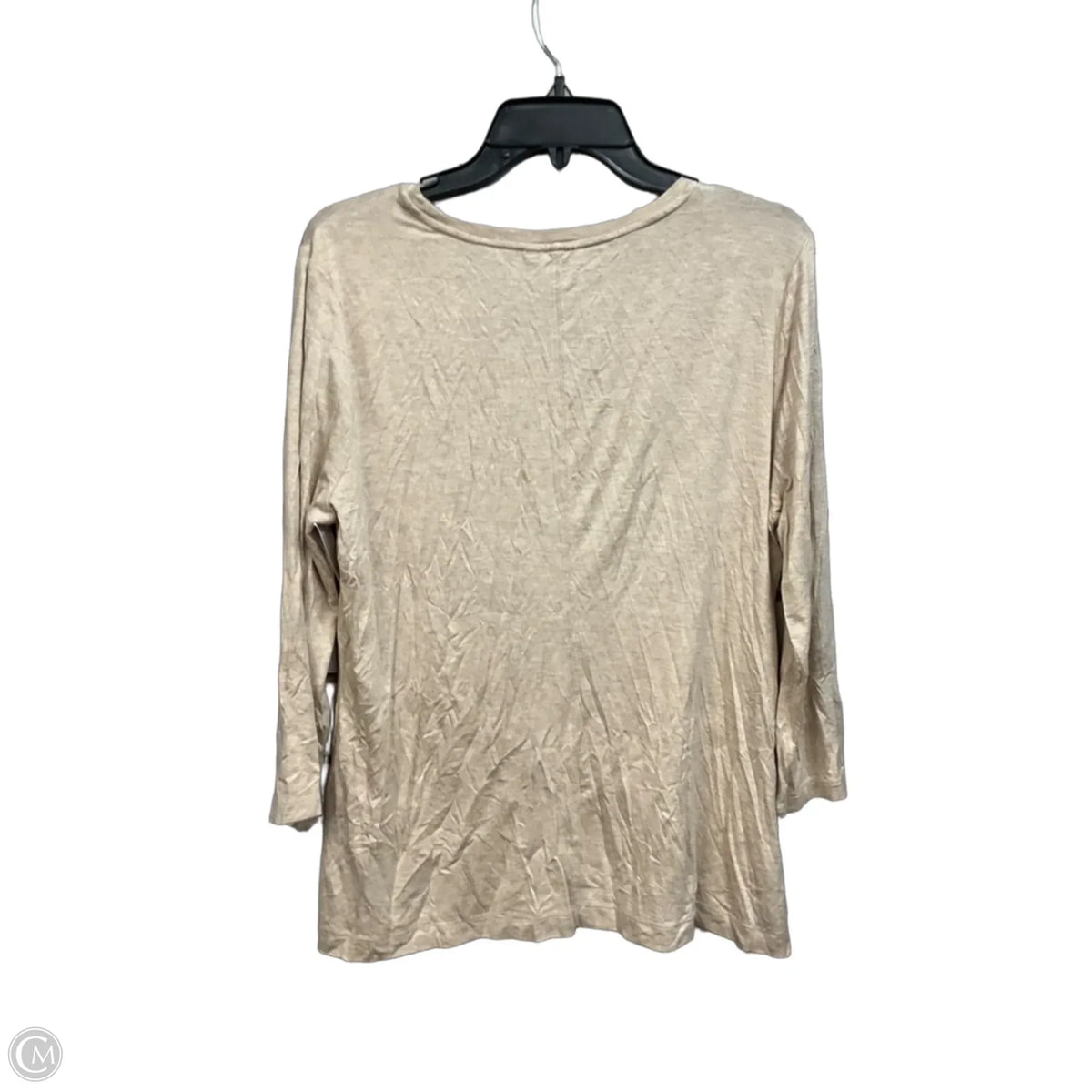 Top Long Sleeve By C Est. 1946 In Tan, Size: L