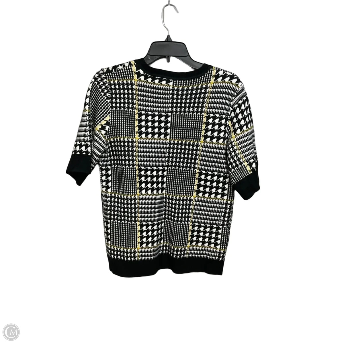 Sweater By Tahari In Checkered Pattern, Size: L
