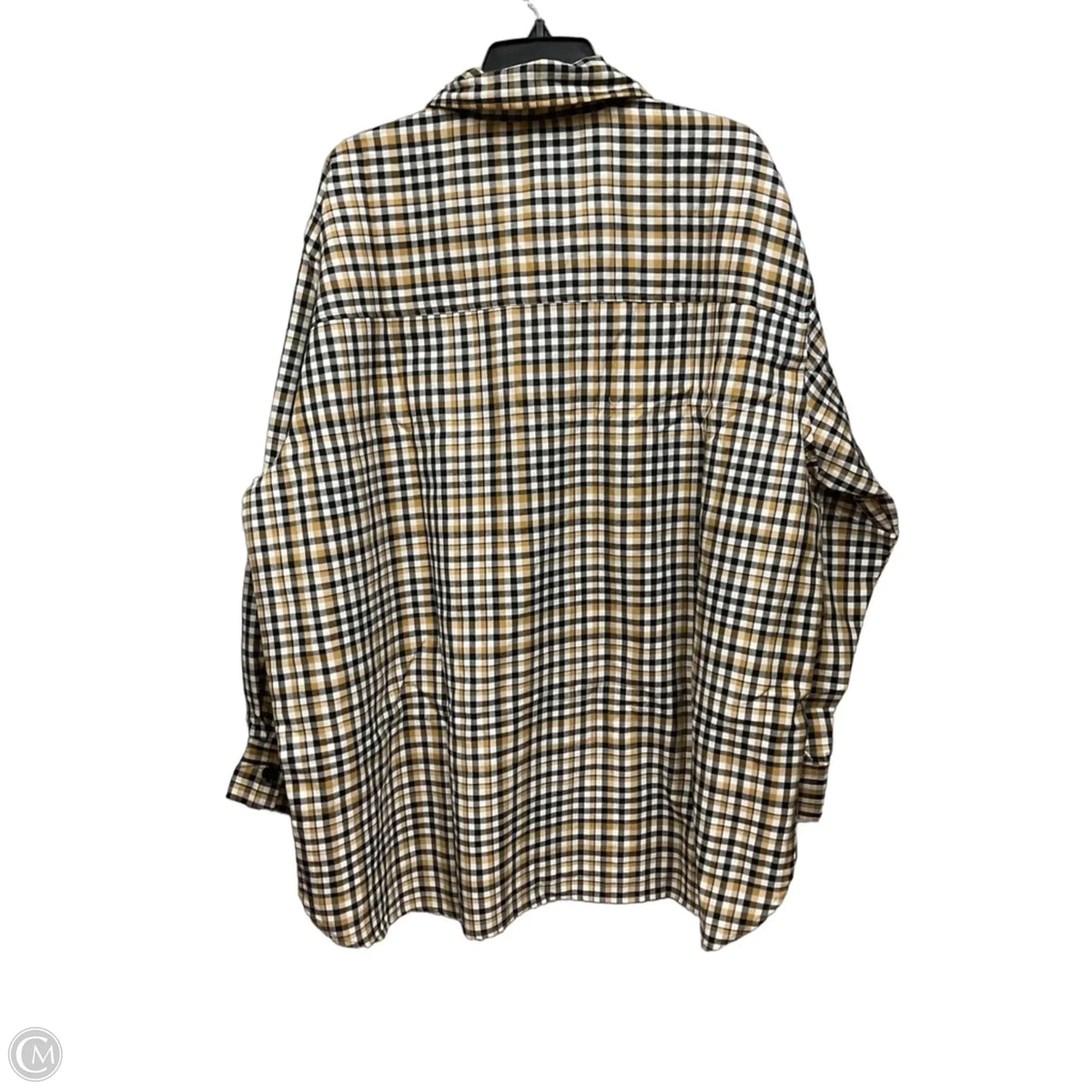 Top Long Sleeve By Cato In Plaid Pattern, Size: Xl