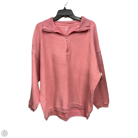 Athletic Sweatshirt Collar By Aerie In Pink, Size: L