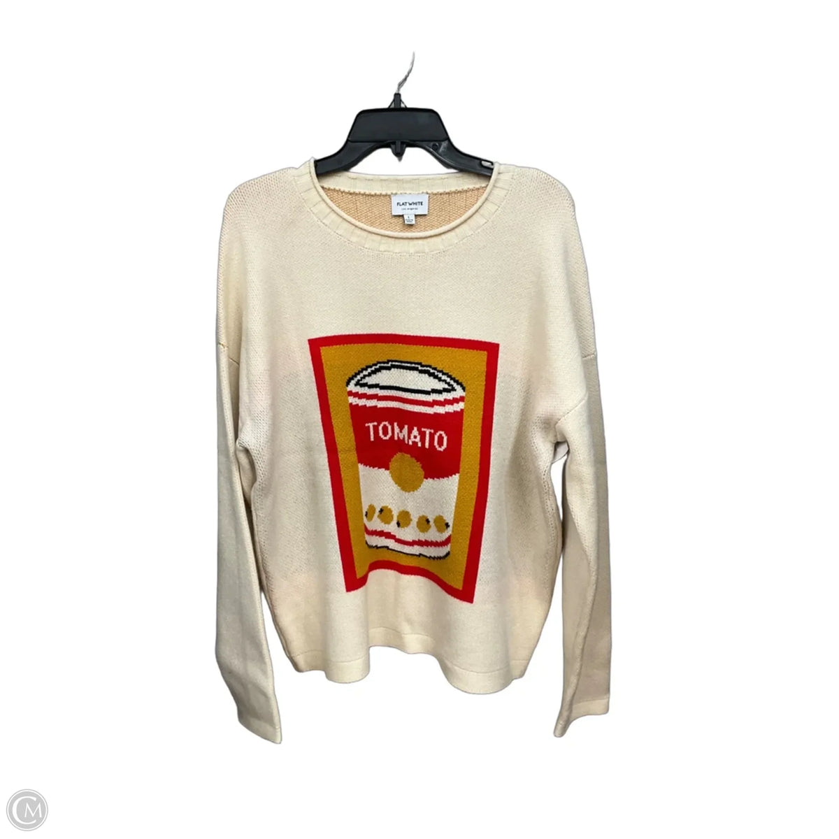 Sweater By Flat White In Cream, Size: L