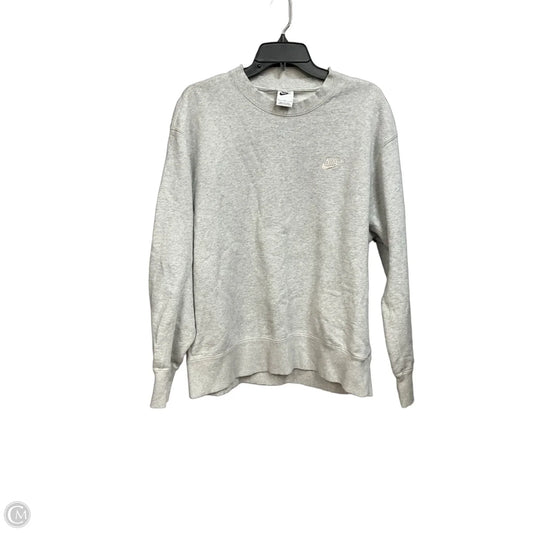 Sweatshirt Crewneck By Nike Apparel In Grey, Size: L