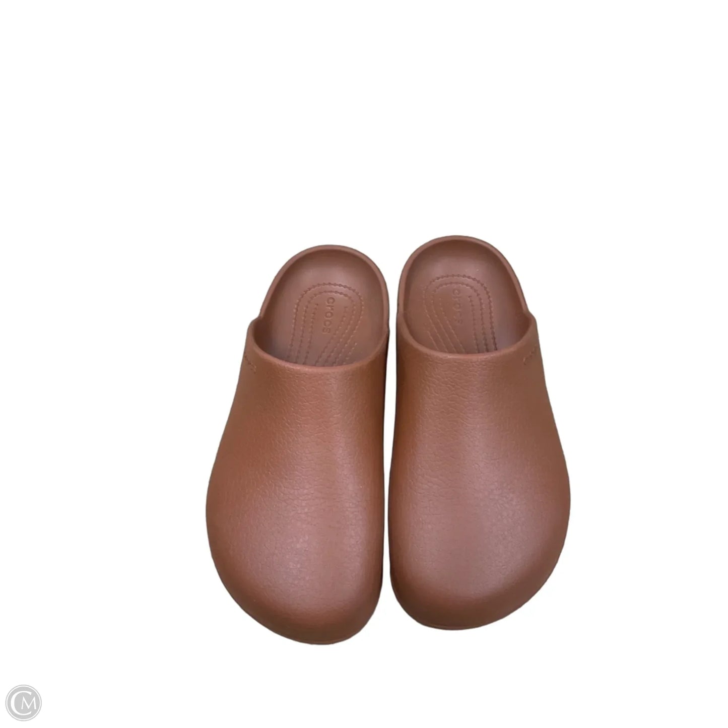 Sandals Flats By Crocs In Brown, Size: 7