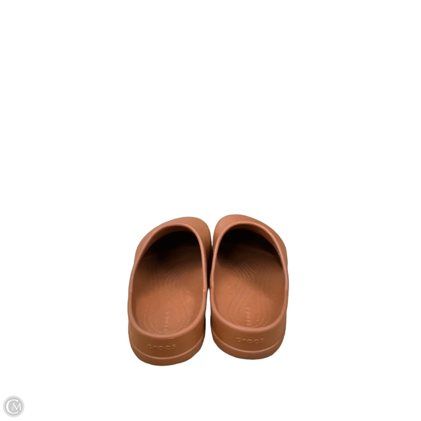 Sandals Flats By Crocs In Brown, Size: 7