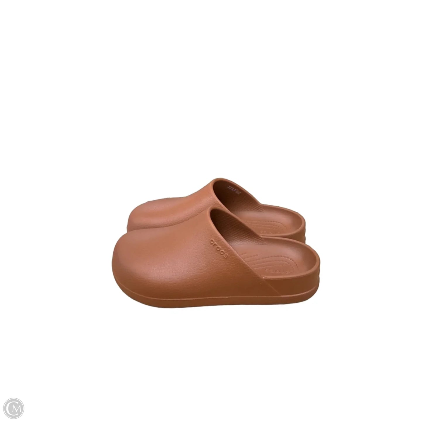 Sandals Flats By Crocs In Brown, Size: 7
