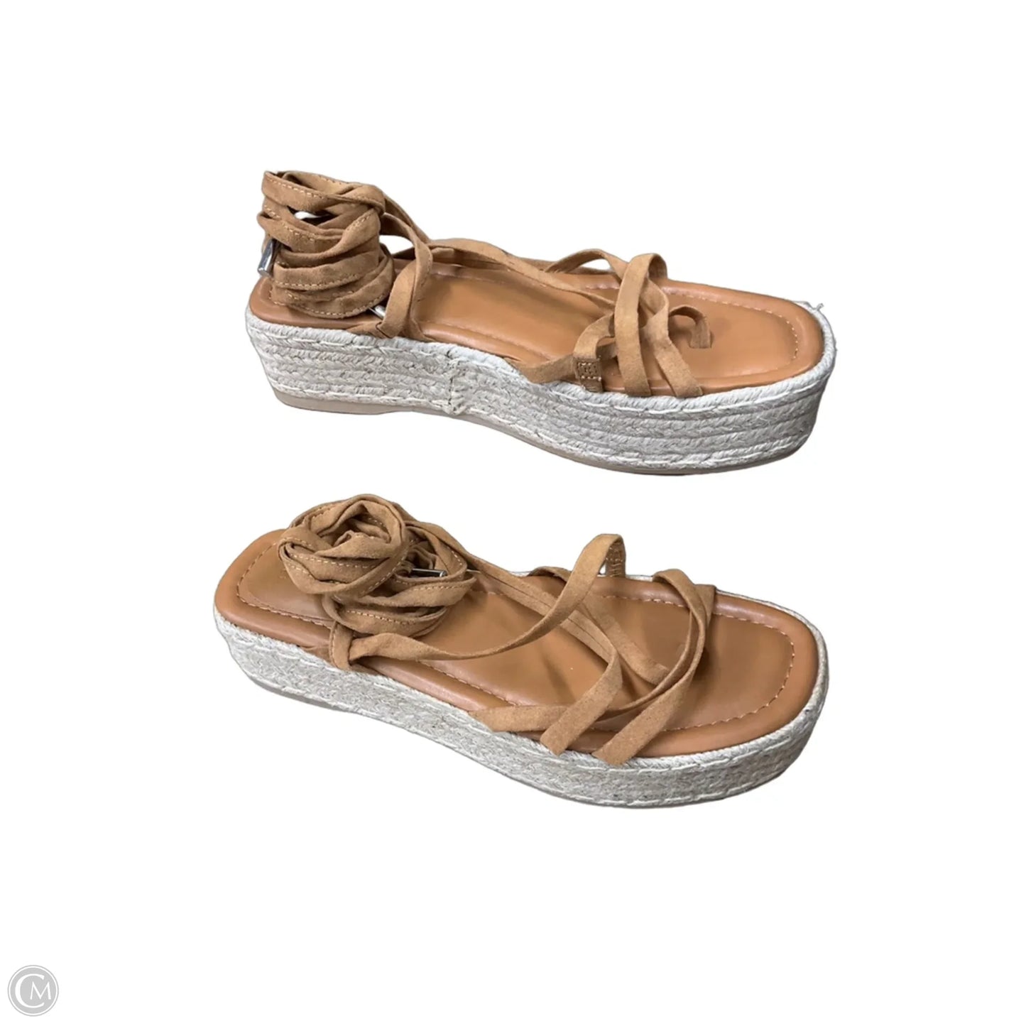 Shoes Heels Platform By Universal Thread In Tan, Size: 7