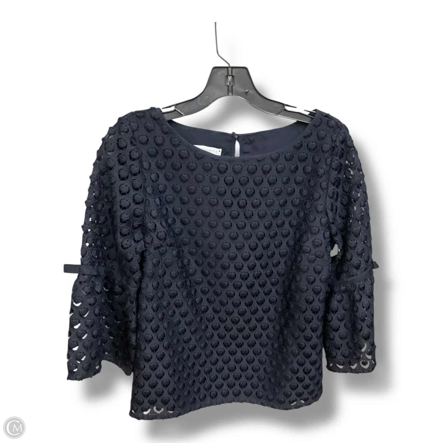 Top 3/4 Sleeve By Talbots In Navy, Size: Sp