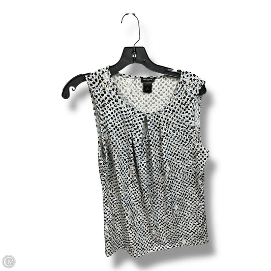 Top Sleeveless By Ann Taylor In Black & Blue, Size: M