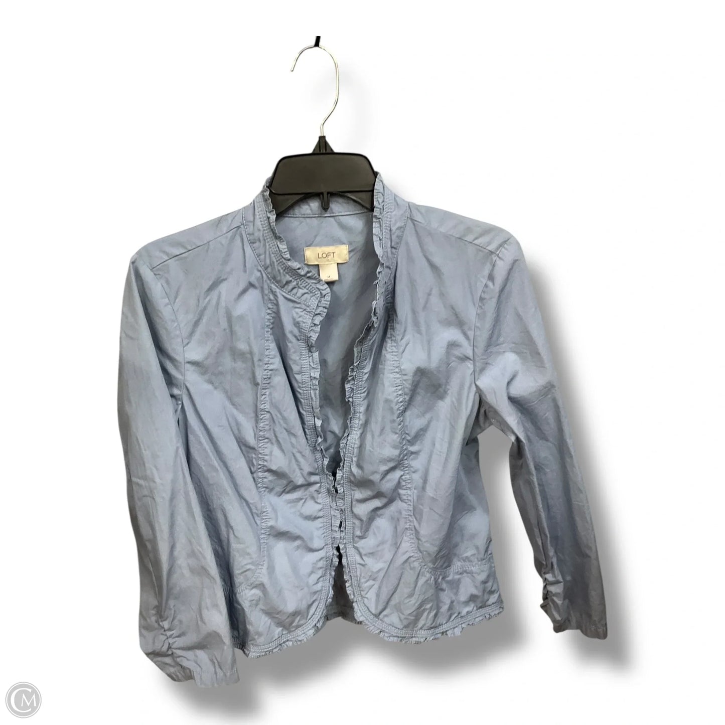 Jacket Shirt By Loft In Blue, Size: M