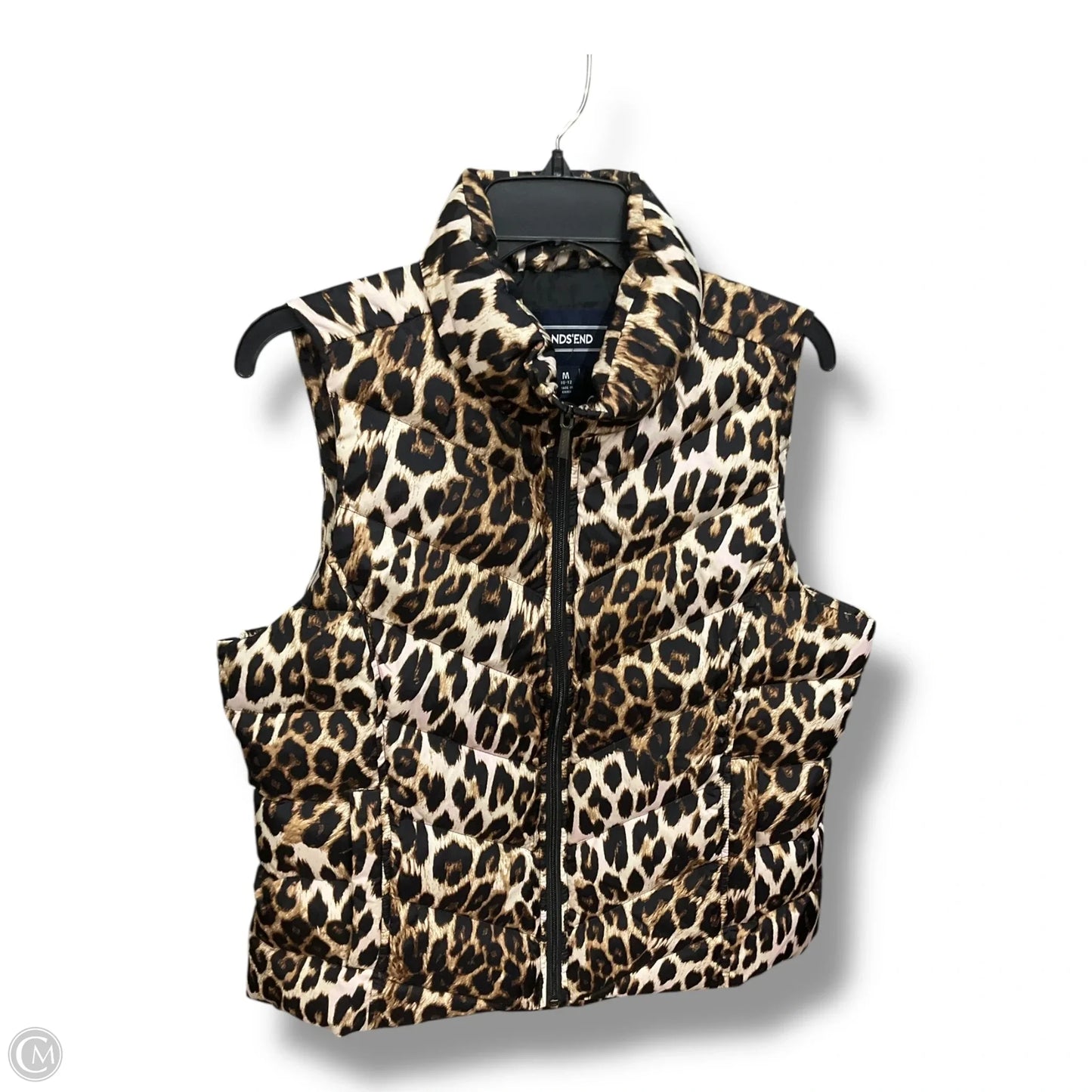 Vest Puffer & Quilted By Lands End In Animal Print, Size: M