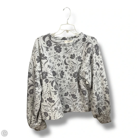 Top Long Sleeve By Loft In Grey, Size: L