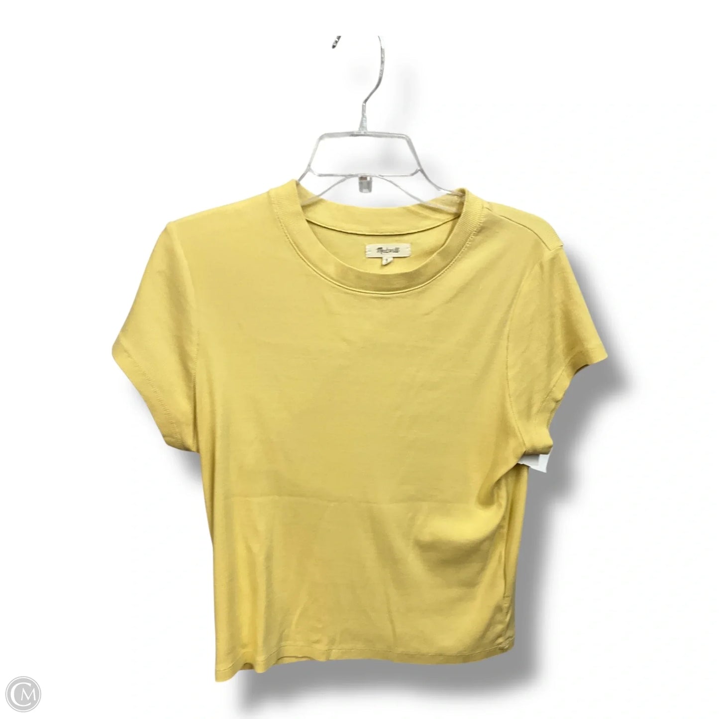 Top Short Sleeve By Madewell In Yellow, Size: Xl