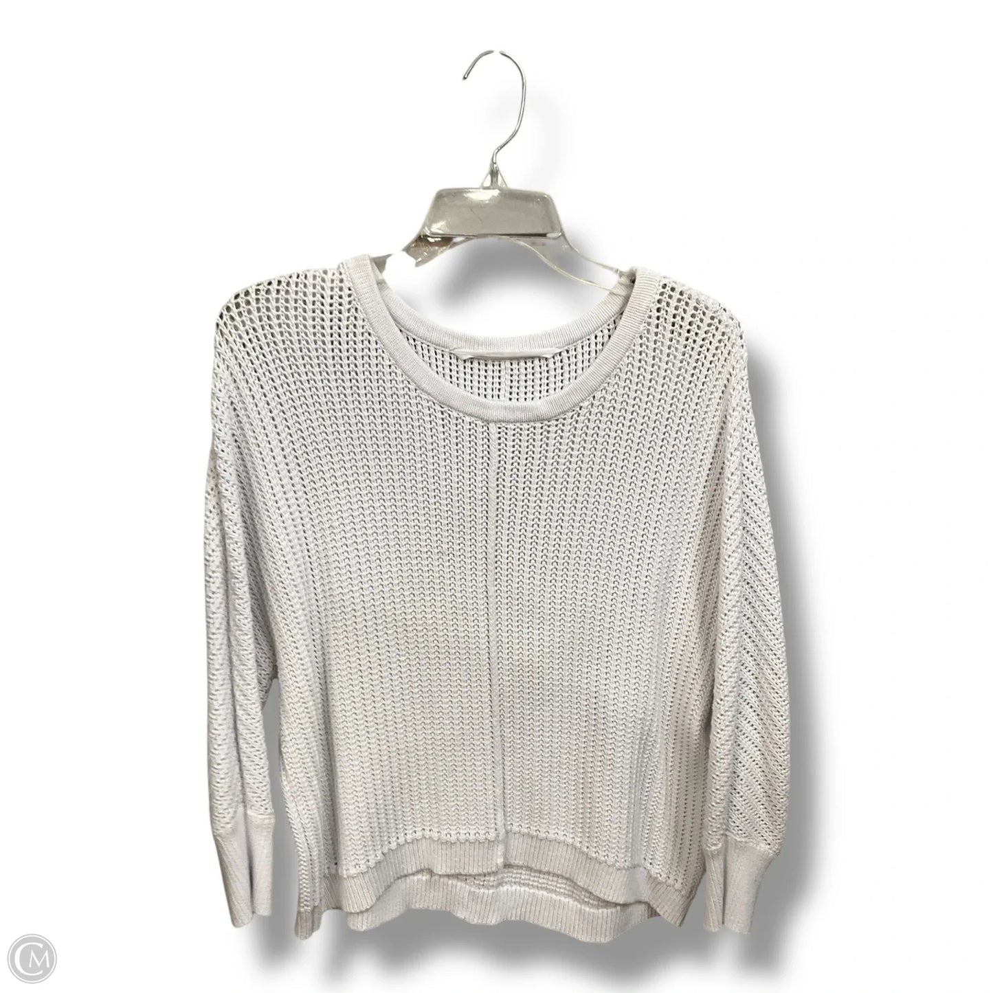 Athletic Top Long Sleeve Collar By Athleta In White, Size: Xl