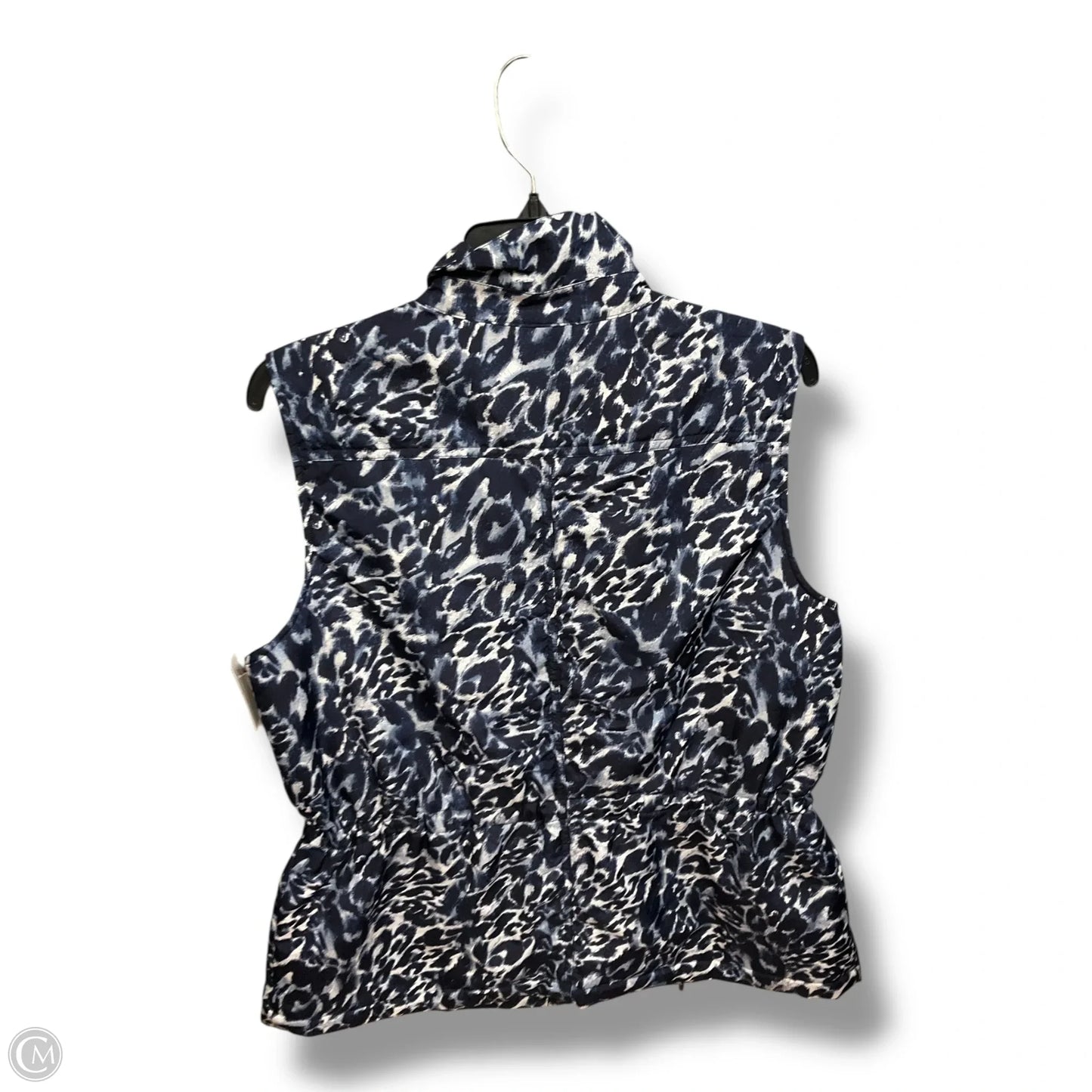 Vest Faux Fur & Sherpa By Chicos In Blue, Size: L