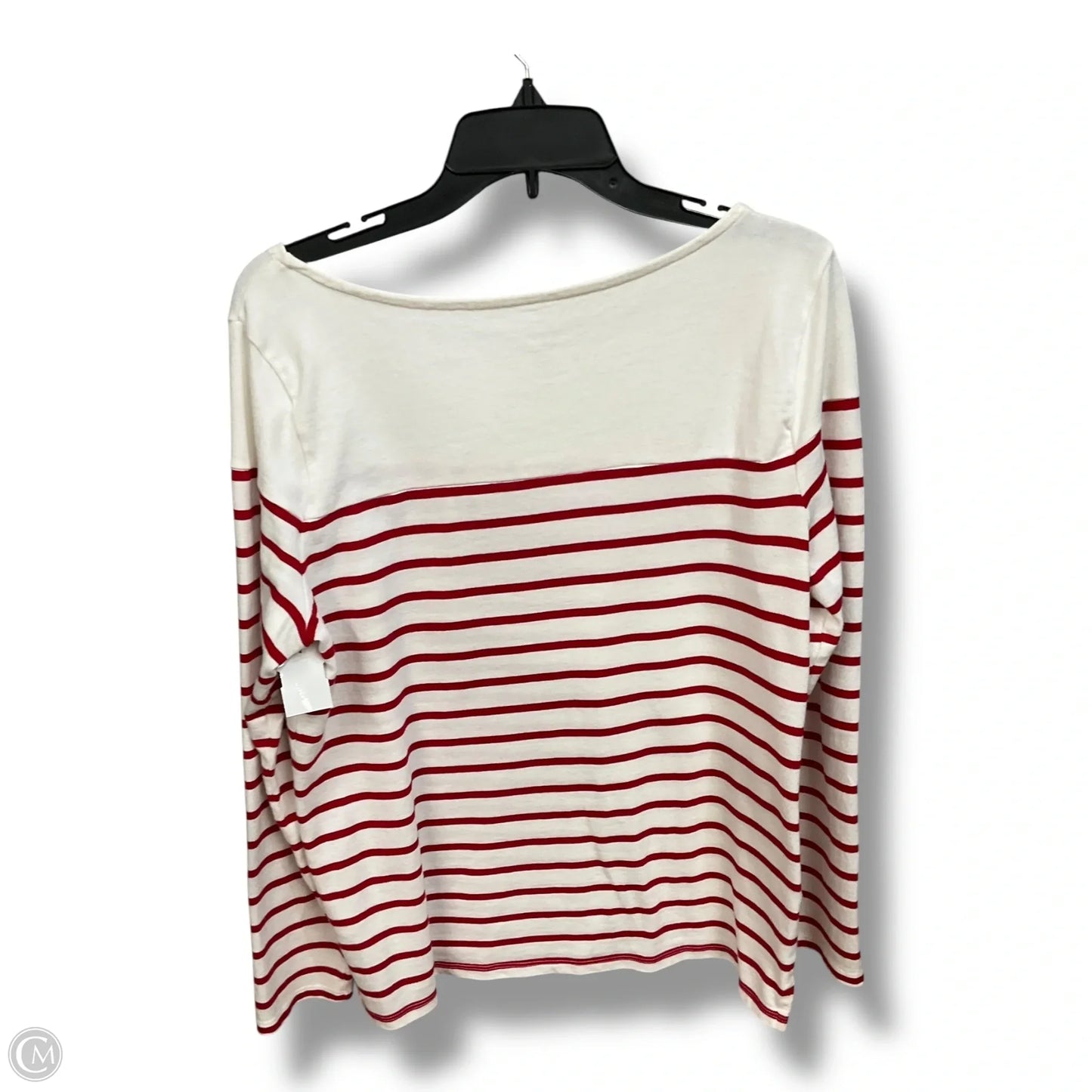 Top Long Sleeve By Talbots In Striped Pattern, Size: L