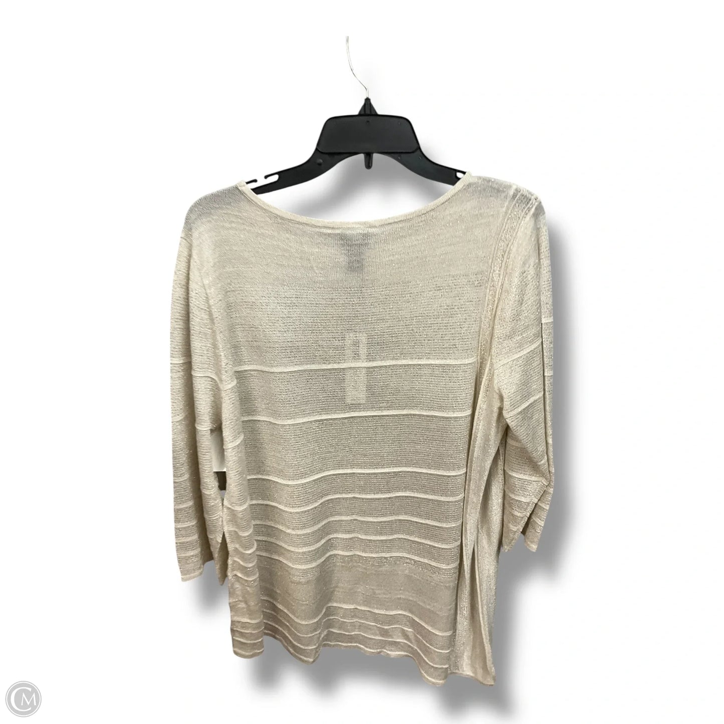 Top 3/4 Sleeve By Chicos In Tan, Size: Xlp