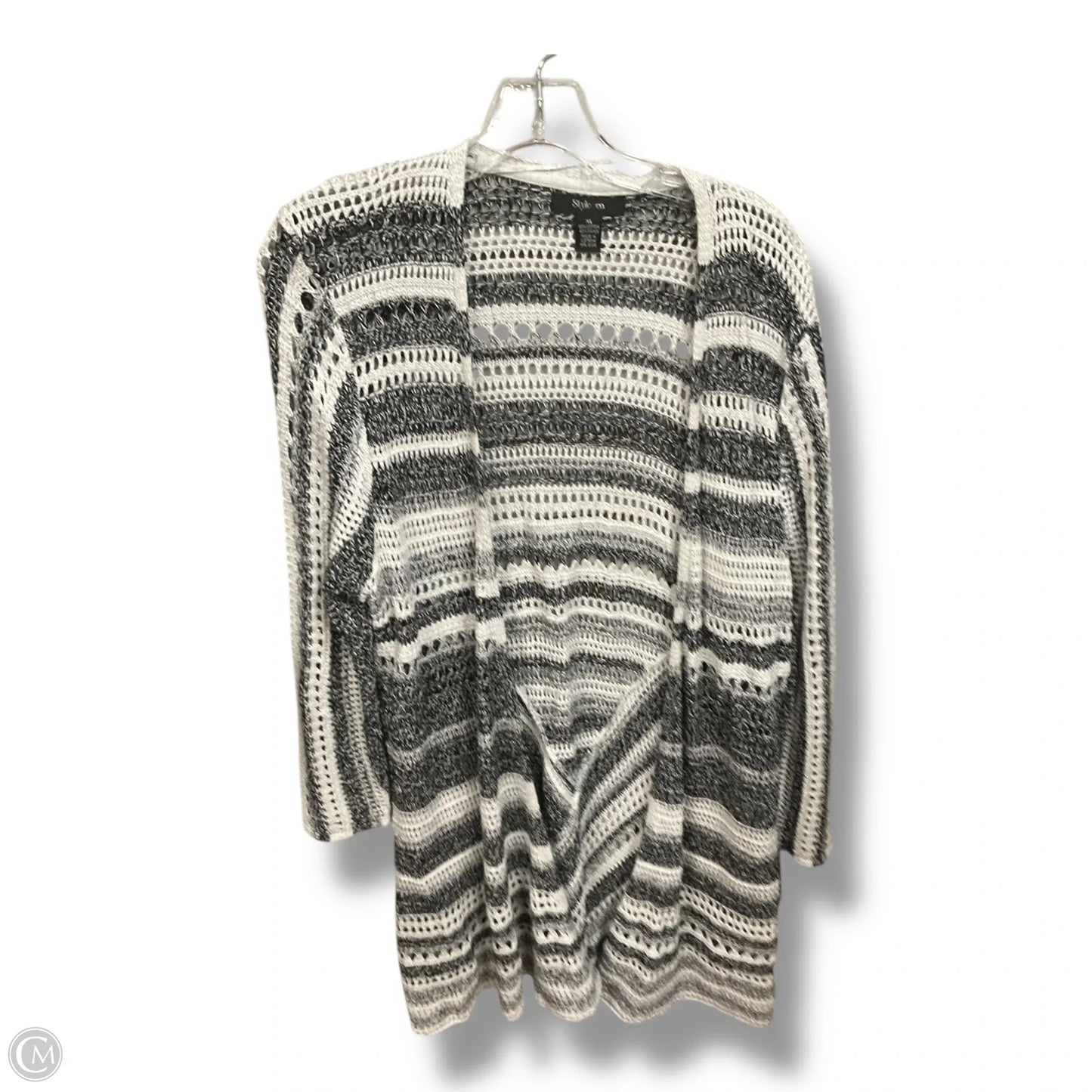 Cardigan By Style And Company In Black & White, Size: Xl