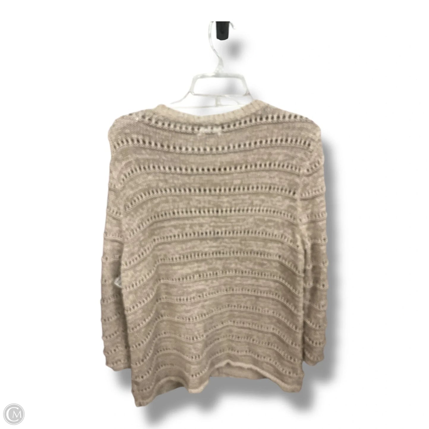 Cardigan By Jm Collections In Tan, Size: Xl