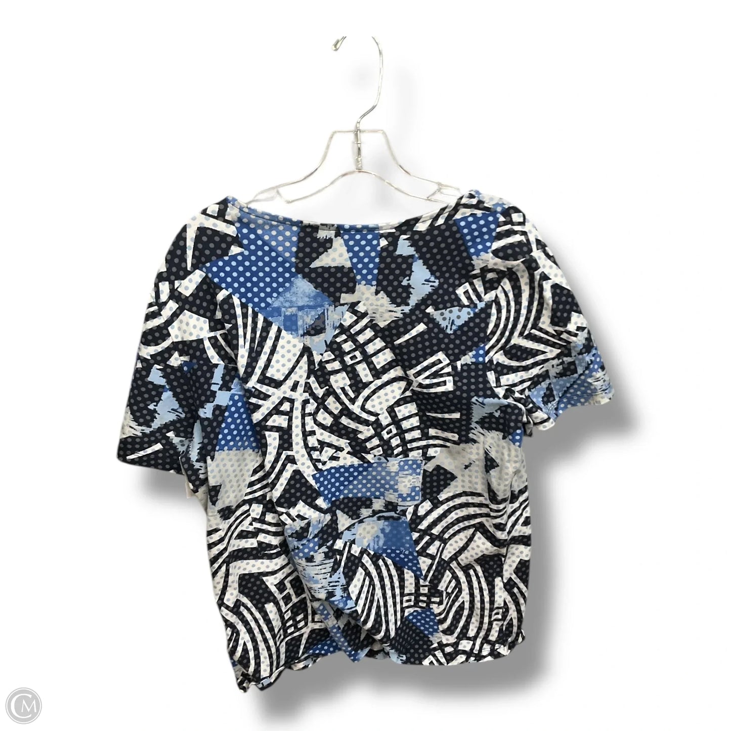 Top Short Sleeve By Christopher And Banks In Blue, Size: Xl