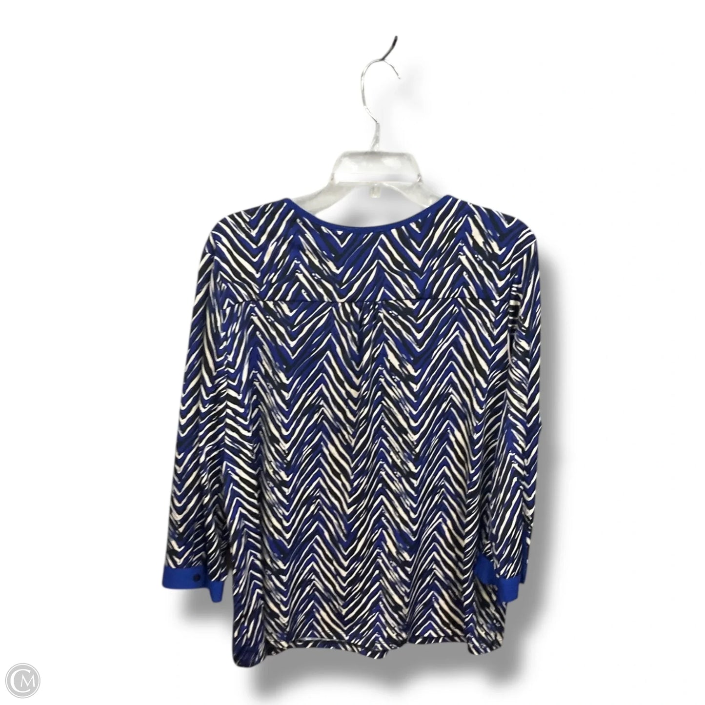 Top 3/4 Sleeve By Ny Collection In Blue, Size: Xl