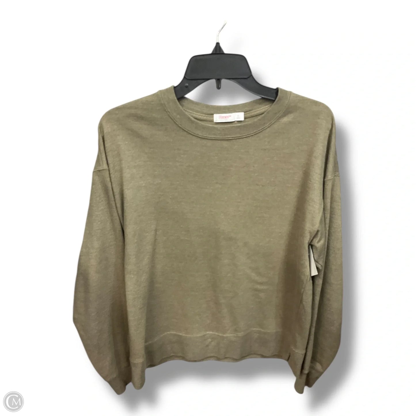Sweatshirt Collar By Hanes In Green, Size: M
