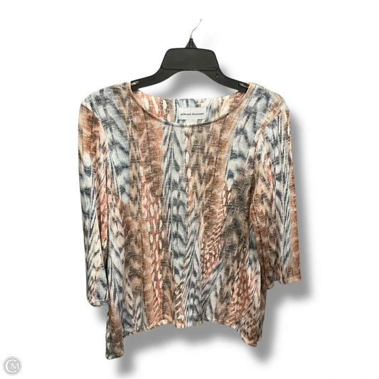Top 3/4 Sleeve By Alfred Dunner In Multi-colored, Size: S