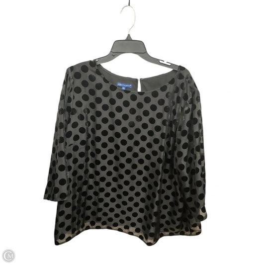 Top 3/4 Sleeve By Talbots In Polkadot Pattern, Size: 3x
