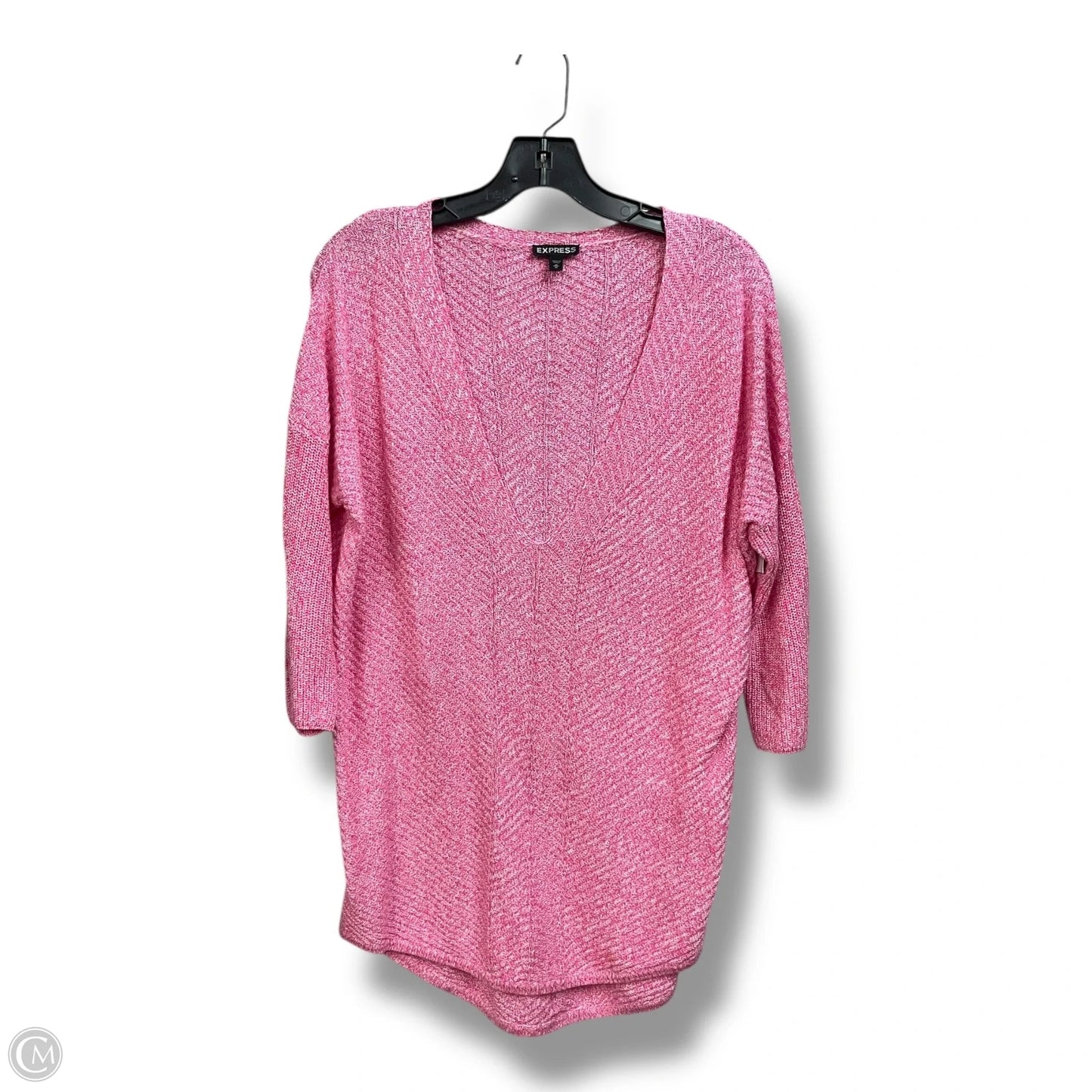 Top 3/4 Sleeve By Express In Pink, Size: M